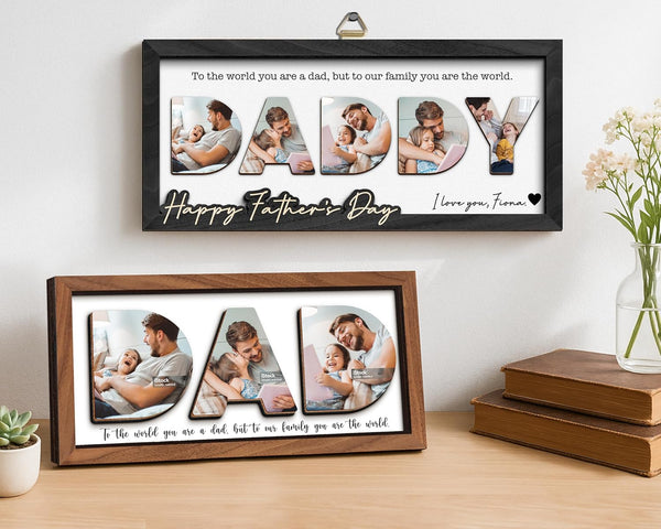 Personalized Photo Frame for Dad, Father's Day Photo Frame Gift, First Father's Day, Photo Sign for Dad