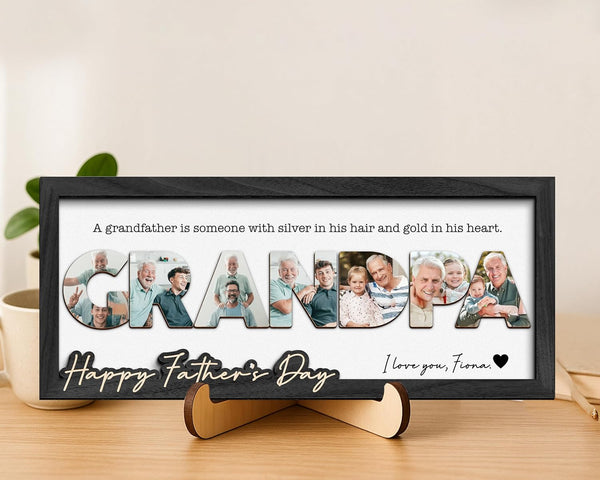 Personalized Photo Frame for Dad, Father's Day Photo Frame Gift, First Father's Day, Photo Sign for Dad