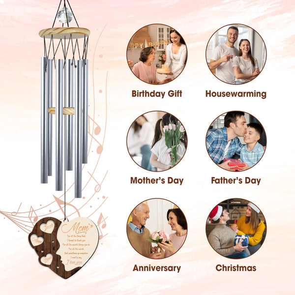 Personalized Sympathy Wind Chime Loss Of Mom Gift