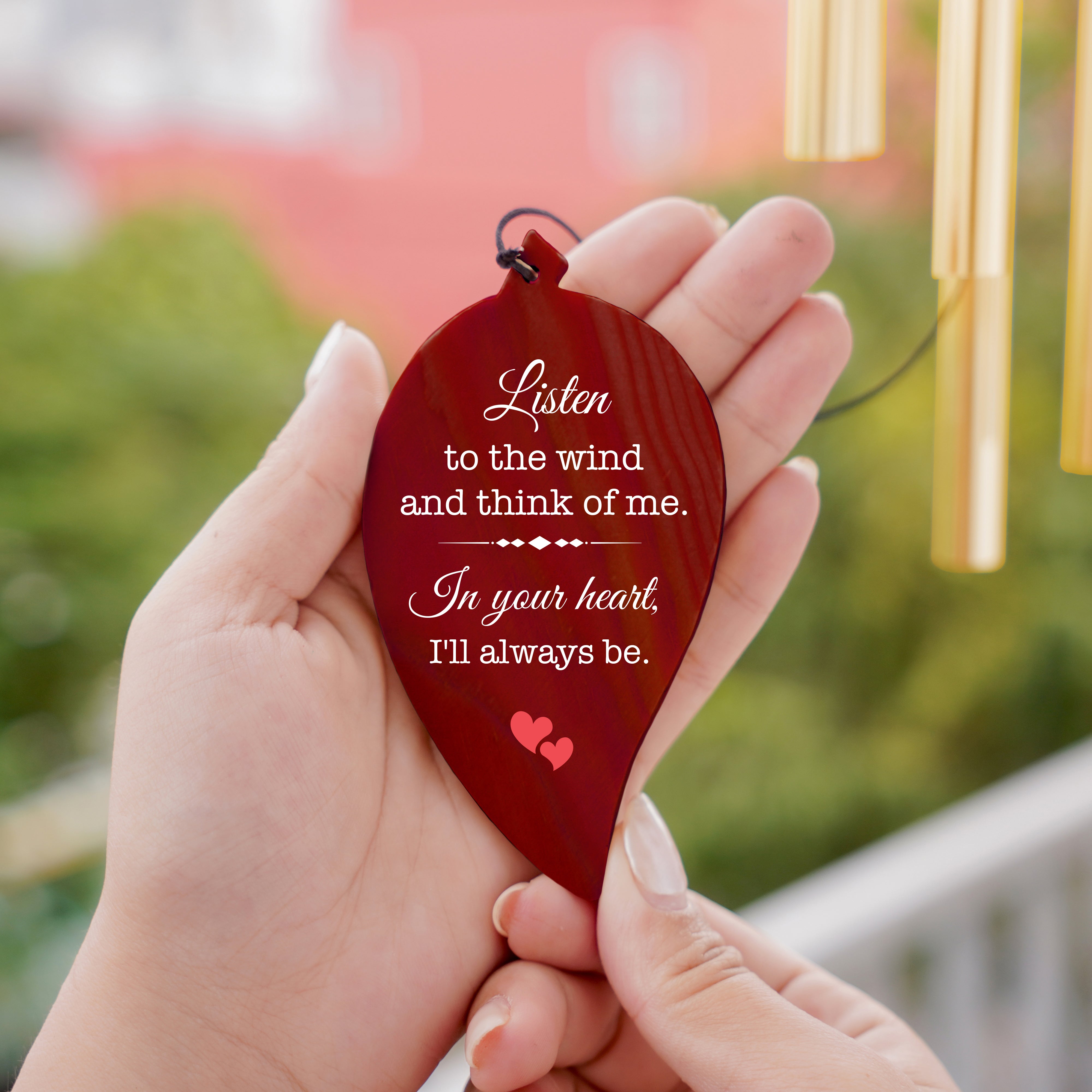 Personalized Whispers from Heaven Wind Chime Sympathy Gifts