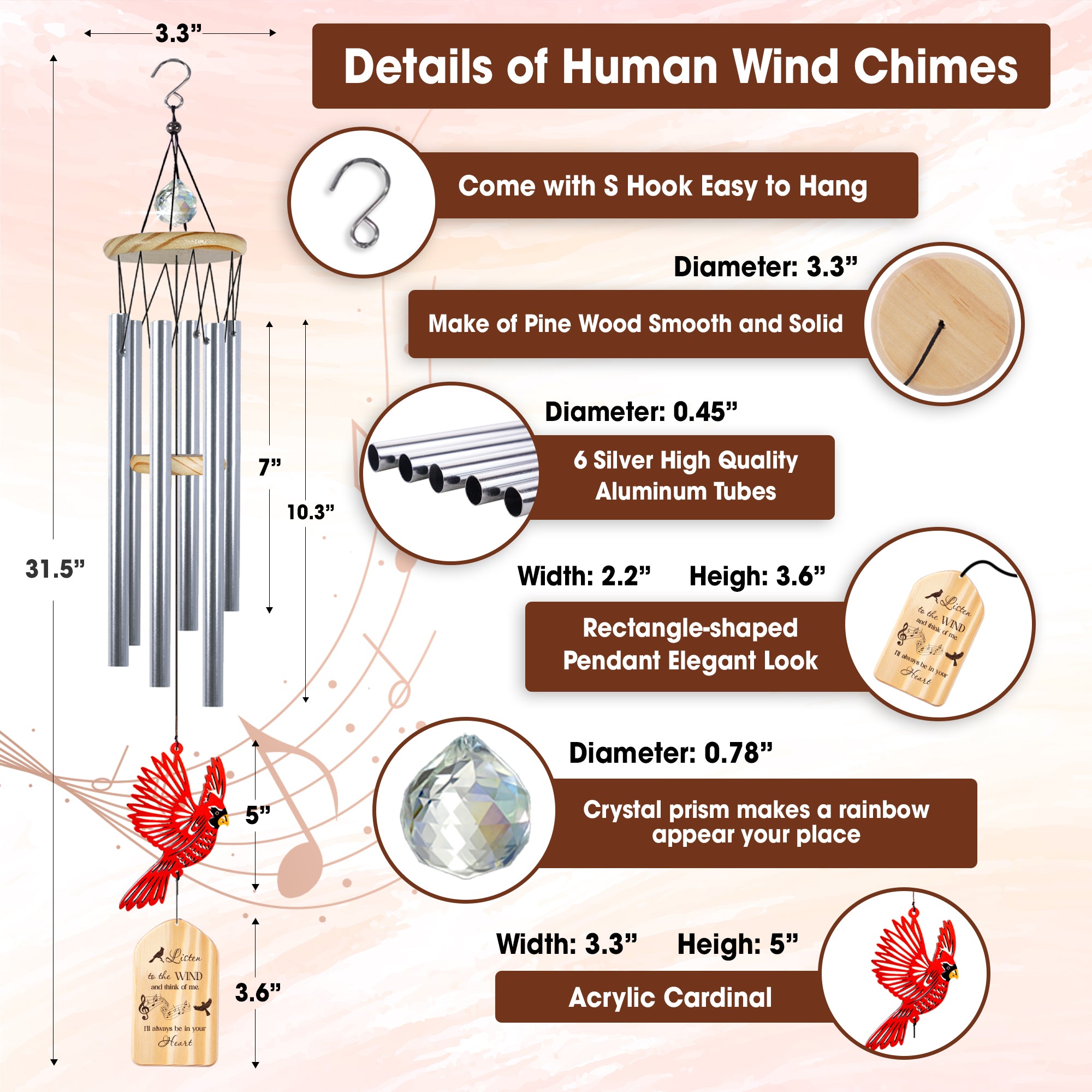 Custom Beravement Windchime Memorial Gifts