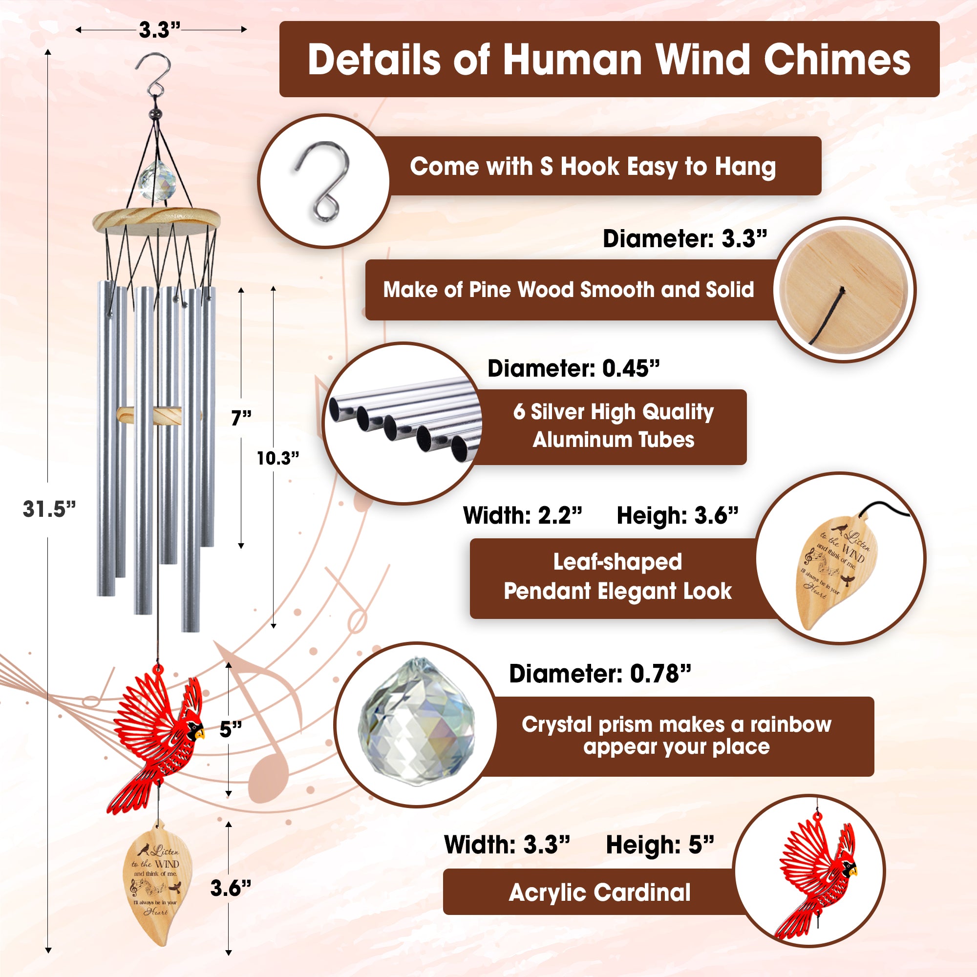 Personalized Beravement Windchime Memorial Gifts