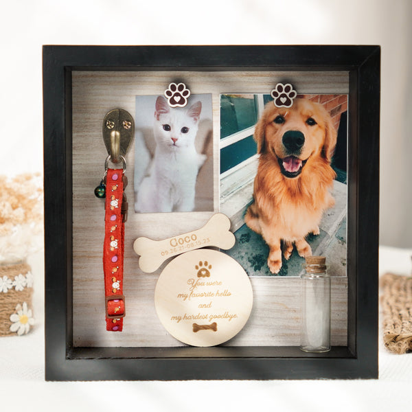 Pet Picture Frame - Black Shadow Box