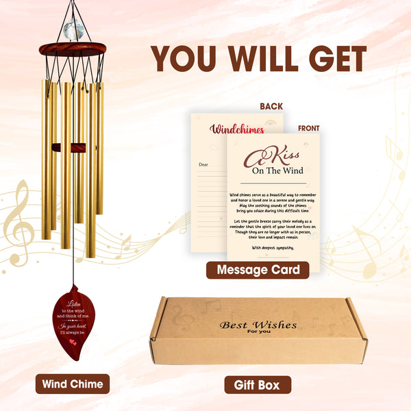 Personalized Whispers from Heaven Wind Chime Sympathy Gifts