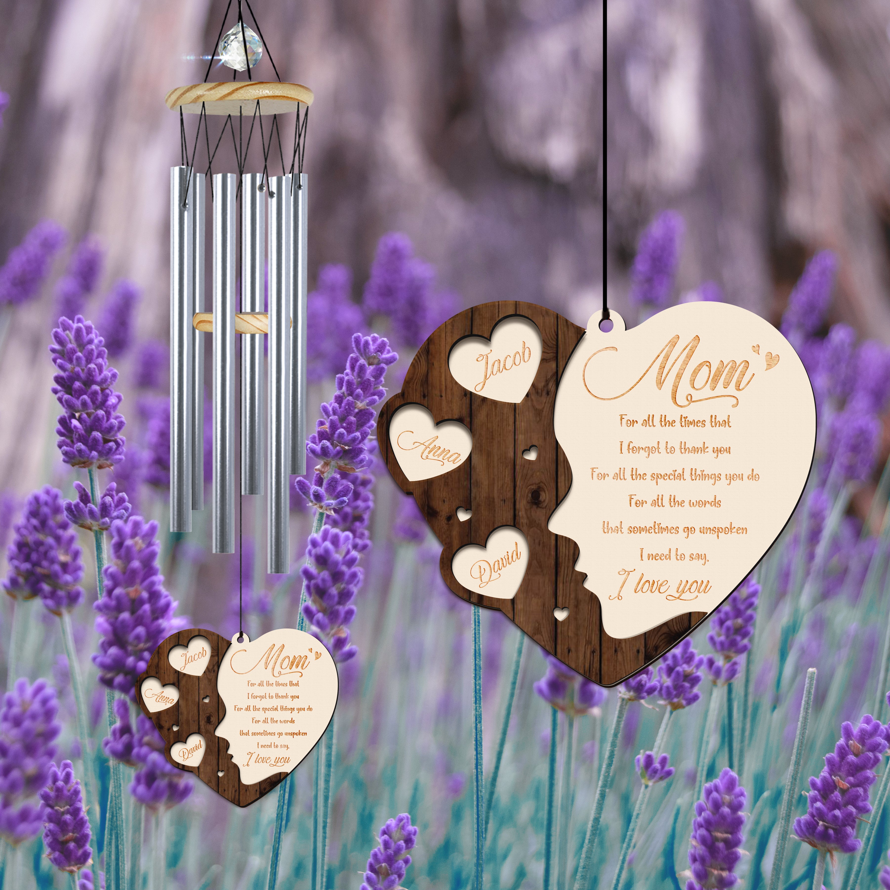 Personalized Sympathy Wind Chime Loss Of Mom Gift