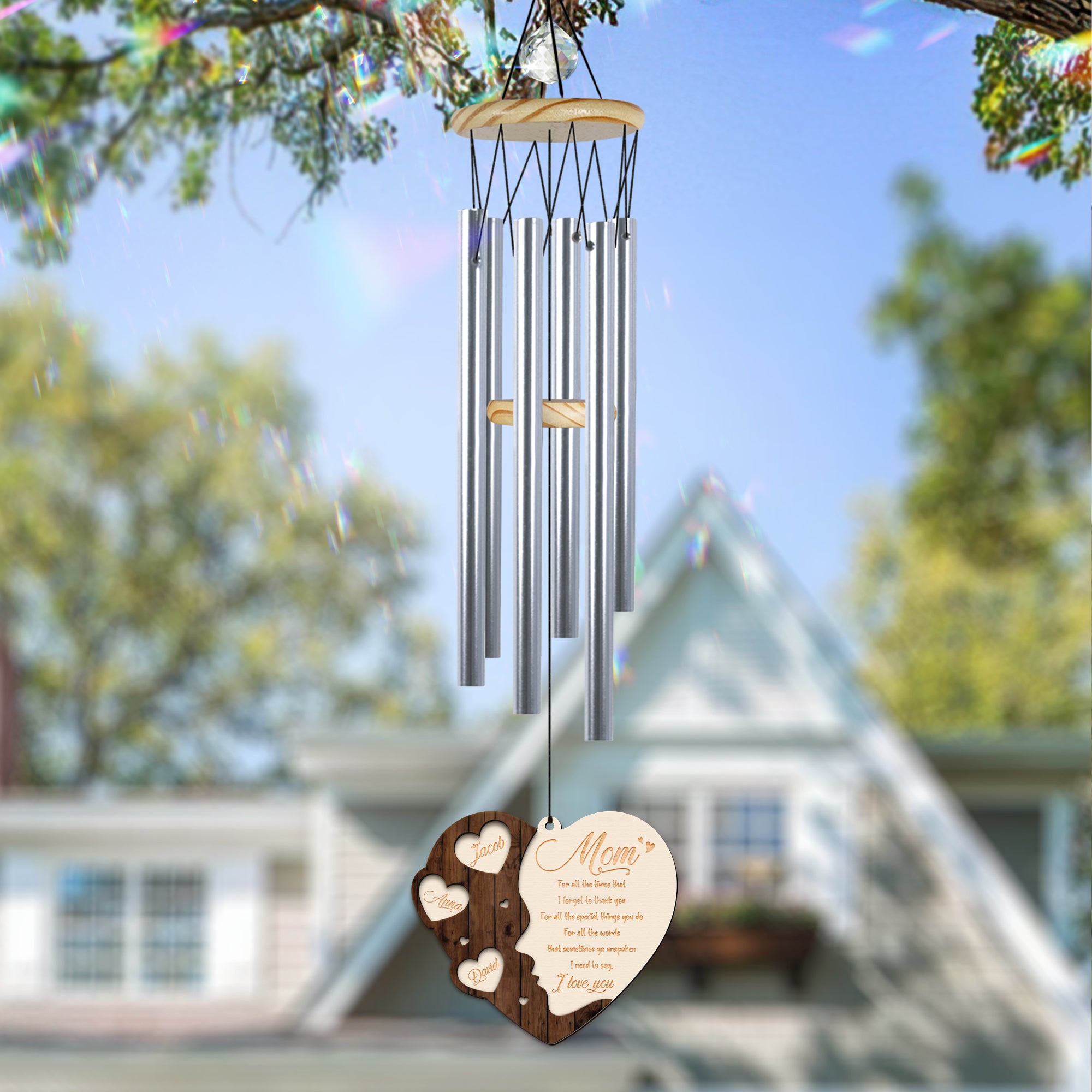 Personalized Sympathy Wind Chime Loss Of Mom Gift
