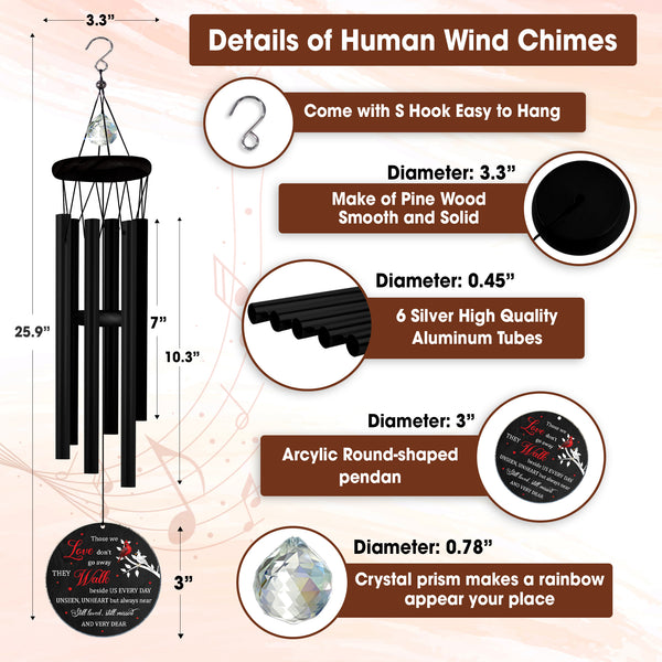 Personalized Carnival Wind Chimes Bereavement Gift