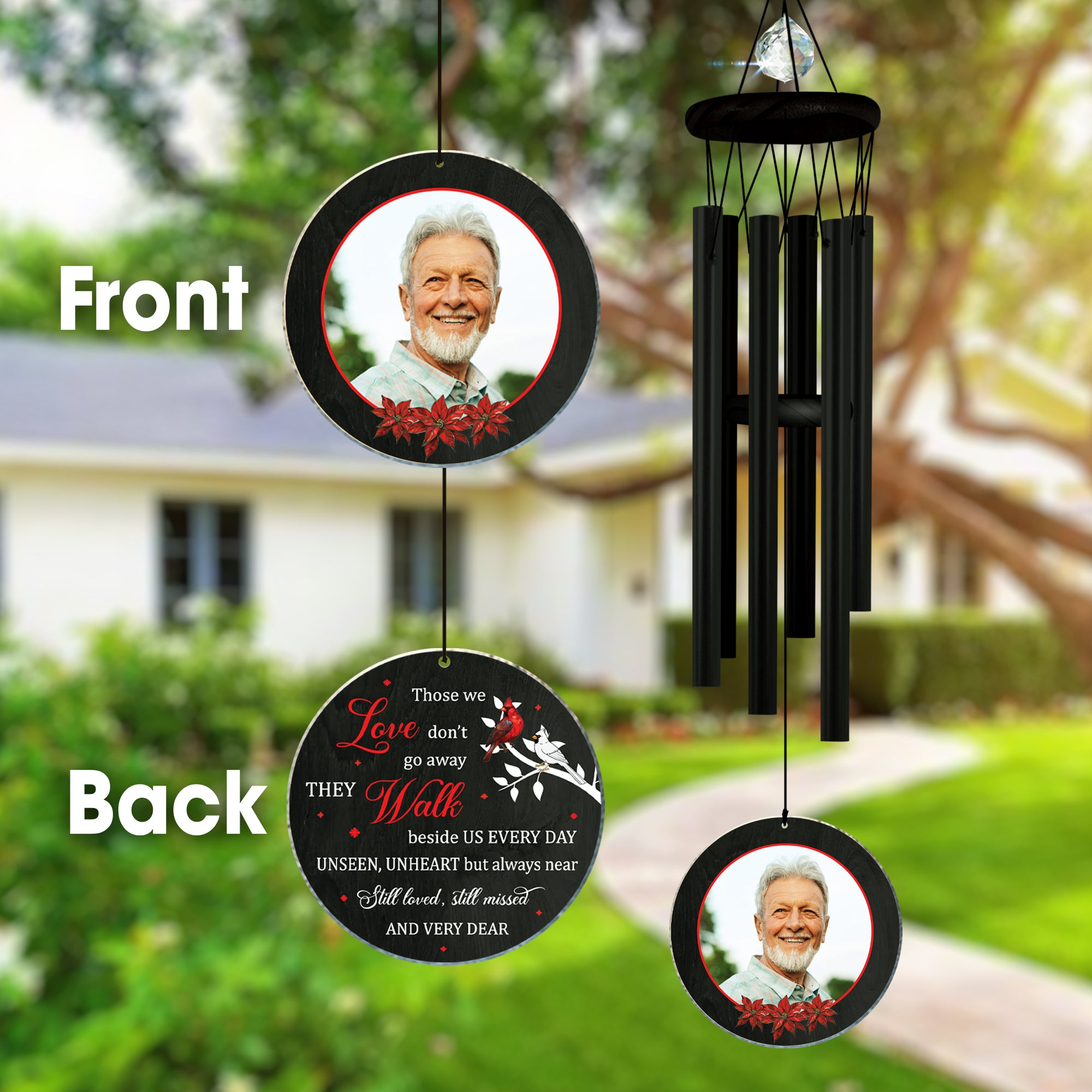 Personalized Carnival Wind Chimes Bereavement Gift