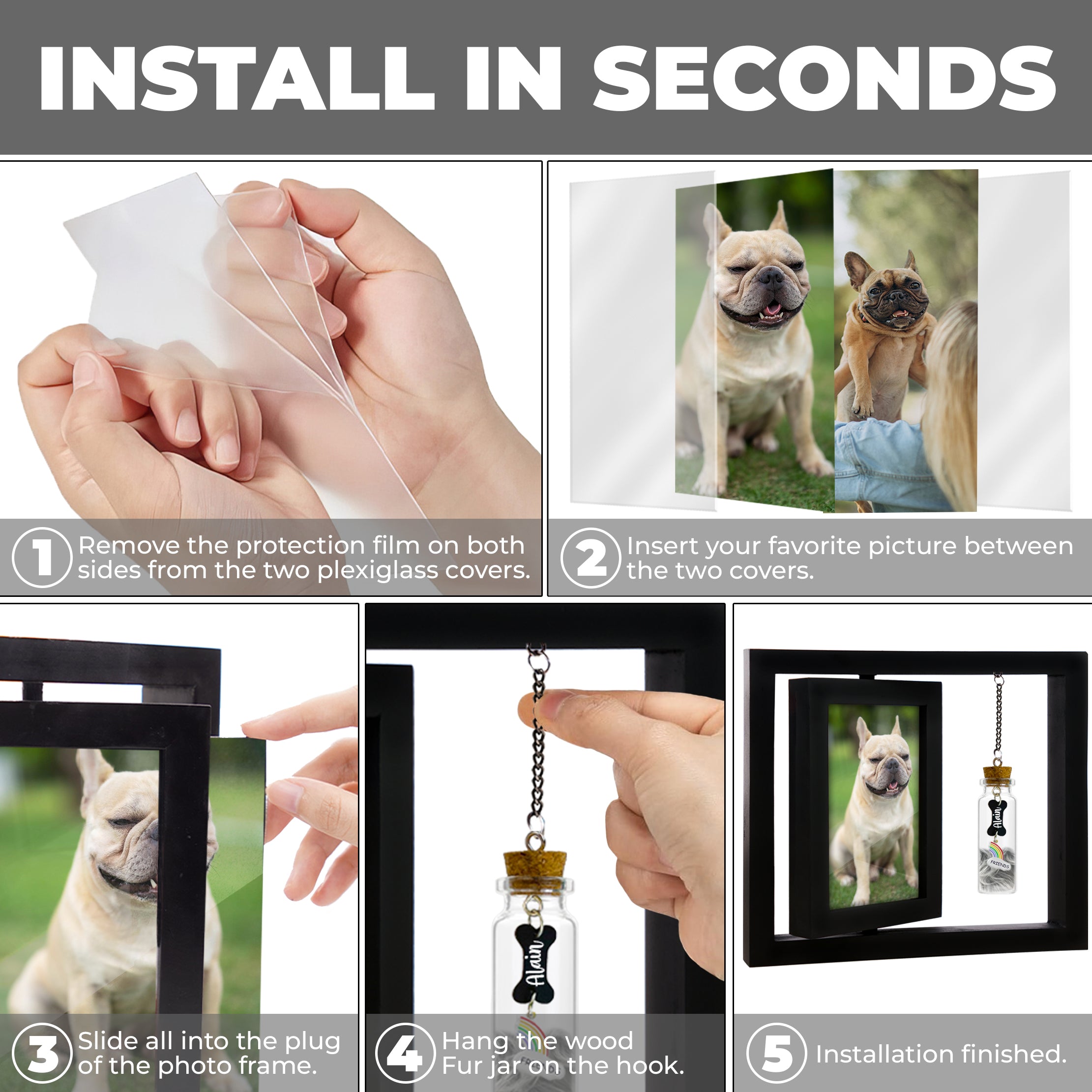 Picture Rotating Frame for Dog