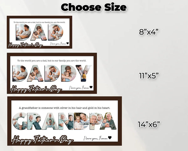 Personalized Photo Frame for Dad, Father's Day Photo Frame Gift, First Father's Day, Photo Sign for Dad