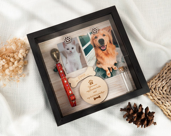 Pet Picture Frame - Black Shadow Box